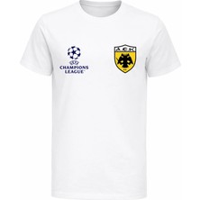 Efendioğlu Design Αθλητική Ένωσις Κωνσταντινουπόλεως Aek Şampiyonlar Ligi Baskılı Yetişkin T-Shirt
