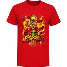 Efendioğlu Design World Cup Espana 2026 Baskılı Pamuklu T-Shirt