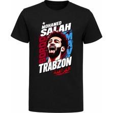 Efendioğlu Design Bordo Mavi Trabzon M.salah Baskılı Pamuklu Çocuk T-Shirt