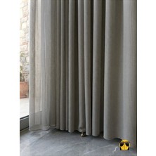 Ran Perde Keten Tül Perde – Vizon Kahve- Kalın Dokulu - 1x2,5 Pile - TK052