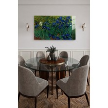 Bu Matbaa Vincent Van Gogh Irises –  Klasik Sanat Dekoratif Cam Tablo