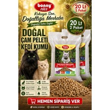Bonny Nice Doğal Çam Peleti Kedi Kumu 10 kg 20 l x 2 Paket