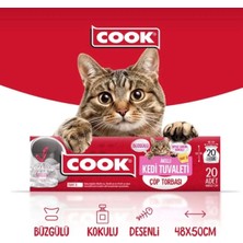 Cook Akıllı Kedi Tuvaleti 20 Adet Atık Torbası Çöp Poşeti X8779(X8623-X8624-X8620) ile Uyumludur