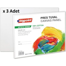 Bigpoint Artists' Pres Tuval 30X40CM x 3 Adet