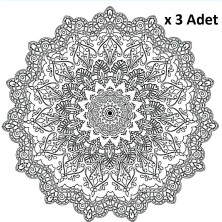 Bigpoint Baskılı Pres Tuval 30X30CM Mandala x 3 Adet