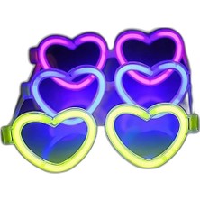 Raftan Topla Glow Kalpli Fosforlu Gözlük 6’lı Renkli Set – Neon Parti