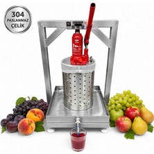 Çezgrup 5 Litre Tamamı Krom Üzüm ve Meyve Sıkma Presi – Paslanmaz Çelik Mini Pres