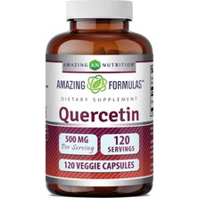 Amazing Formulas Quercetin 500MG 120 Veggie Capsules Supplement - Non-Gmo - Gluten Free - 2 Aylık Kullanım