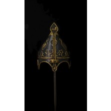 Lagom Büyük Selçuklu Sultan Alparslan Miğferi - Islami Konik Savaşçı Kaskı Cosplay Prop & Prestijli Tarihi Masaüstü Ofis Dekoru