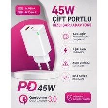 Wess iPhone 13 / 13 Pro / 13 Pro Max Uyumlu USB Pd 45W Șarj Kafası