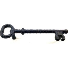 Royaleks Antika Tarz Dekoratif Pirinç Anahtar Şeklinde Kapı Çekme Kolu, Mobilya, Sandık, Kutu Kulbu - 128MM, Oksit