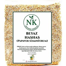 Nk Organik Beyaz Haşhaş Tohum Yeni Hasat 500GR