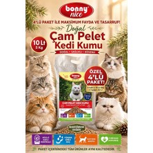 Bonny Nice Doğal Çam Peleti Kedi Kumu 5 Kg 10 Lt x 4 Paket