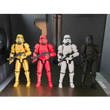 Lagom Star Wars Stormtrooper Dummy 13 Hareketli Eklemli Figür - Pozlanabilir Asker Aksiyon Modeli Masaüstü Gamer Dekoru