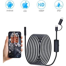Royaleks Endoskop Yılan Video Kamera Ios ve Android Uyumlu LED Li 10 Metre 8 mm Sert Kablo 2mp