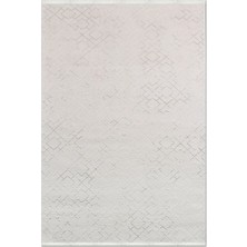 Rugzella Cliff Krem Bej Geometrik Desenli Modern Halı