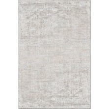 Rugzella Juniper Bej Gri Modern Soyut Desenli Eskitme Görünümlü Halı