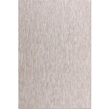 Rugzella Bej Krem Modern Düz Renk Dokuma Çapraz Doku Motifsiz Halı