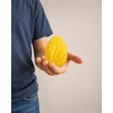 Alvera Dönüşen Ejderha Yumurtası – 3D Baskı Twisty Fidget Oyuncağı-Sarı