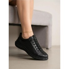 BEREN Kadın Hakiki Deri Casual Ayakkabı Ortopedik Taban Süet Kombin Sneaker