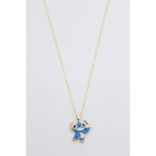 Royaleks Stitch Kalpli Kolye - Altın — Renk: Altın
