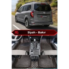 Nissan Townstar Siyah Üzeri Bakır Dikiş 8d Diamond Premium Tam Kaplama Deri Oto Paspas