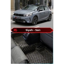 Opel Corsa Elektrik Siyah Üzeri Sarı Dikiş 8d Diamond Premium Havuzlu Deri Oto Paspas