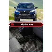 Suzuki Vıtara Hibrit Siyah Üzeri Sarı Dikiş 8d Diamond Premium Havuzlu Deri Oto Paspas