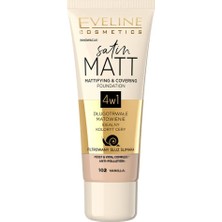 Eveline Cosmetics Satın Matt Matlaştırıcı & Kapatıcı Saten Mat Fondöten