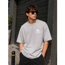 Enb1r Moda Unisex Basic Regular Kalıp Bisiklet Yaka Kısa Kollu Detay Baskılı Günlük Tişört