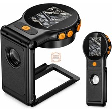 Meon Robotik Otomasyon MG379 500X Dijital Ekranlı Katlanabilir Mikroskop | Masaüstü ve Elde Kullanım