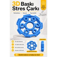 Jasper Mavi Stres Çarkı / Fidget Spinner/ Dişli Çark