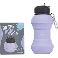 M-Pets On The Road Lavanta Moru Katlanabilir Köpek Seyahat Suluğu 200-550 ml