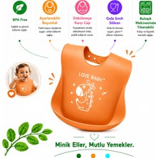 Jojobebek Figürlü Premium, Dayanıklı Bpa'sız Ayarlanabilir Çocuk Silikon Mama Önlüğü (9+ Ay)