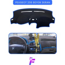 Peugeot 206 Büyük Ekran Uyumlu Torpido Örtüsü | Güneşten Korur | Kolay Montaj | Tam Uyum | T77