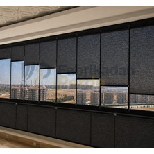 Fabrikadan Perde Esperanza Katlanabilir Plise Perde Cam Balkon ve PVC Pencere Siyah 50 x 150 cm'ye Kadar Özel Ölçü