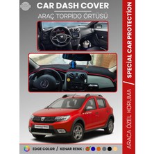 Dacıa Sandero Stepway (2015-2021) Torpido Örtüsü Ön Göğüs Koruma Tam Uyum Kaymaz Kolay Montaj