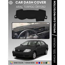 Toyota Corolla E120 (2002-2007) Torpido Örtüsü Ön Göğüs Koruma Araca Özel Çatlamayı Önler Kaymaz