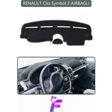 Renault Symbol 2 Uyumlu Torpido Örtüsü | Yansıma Önleyici | Tam Koruma | Kolay ve Hızlı Montaj | J68