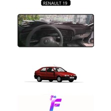 Renault 19 Uyumlu Torpido Örtüsü | Yansıma Önleyici | Tam Koruma | Hızlı ve Kolay Montaj | J42