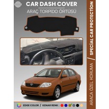 Toyota Corolla E120 (2002-2007) Torpido Örtüsü Ön Göğüs Koruma Araca Özel Çatlamayı Önler Kaymaz
