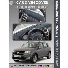 Dacıa Sandero Stepway (2010-2015) Torpido Örtüsü Ön Göğüs Koruma Tam Uyum Kaymaz Kolay Montaj