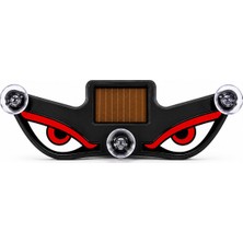 Mobilite Solar Devil Eyes Araç Işıkları Ön/arka Cam Için Güneş Enerjili/usb Bağlantılı LED Işıkları Beyaz-Kırmızı