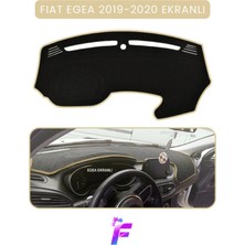Fıat Egea (2019-2020) Ekranlı Uyumlu Torpido Örtüsü | Çatlama ve Isıya Karşı Tam Koruma | TB19