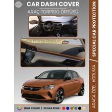 Opel Corsa F (2019+) Torpido Örtüsü Ön Göğüs Koruma Torpido Koruma Birebir Uyum Kaymaz Özel Kesim