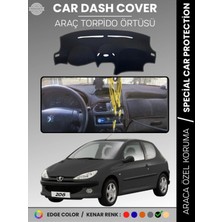 Peugeot 206 Büyük Ekran (1998-2003) Torpido Örtüsü Ön Göğüs Torpido Koruma Birebir Uyum Kaymaz