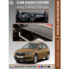 Skoda Kamıq (2019-2024) Torpido Örtüsü Ön Göğüs Halı Torpido Koruma Birebir Uyum Kaymaz Uv Koruma