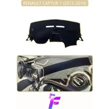 Renault Captur 1 (2013-2019) Uyumlu Torpido Örtüsü | Yansıma Önleyici | Koruma | Hızlı Montaj | J43