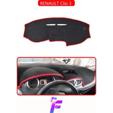 Renault Clio 3 Uyumlu Torpido Örtüsü | Yansıma Önleyici | Tam Koruma | Kolay ve Hızlı Montaj | J57