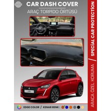 Peugeot 208 (2019-2025) Torpido Örtüsü Ön Göğüs Koruma Torpido Koruma Birebir Uyum Kaymaz Özel Kesim